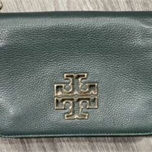 Tory Burch Britten Green Crossbody – Sleek & Timeless (Pre-Owned)